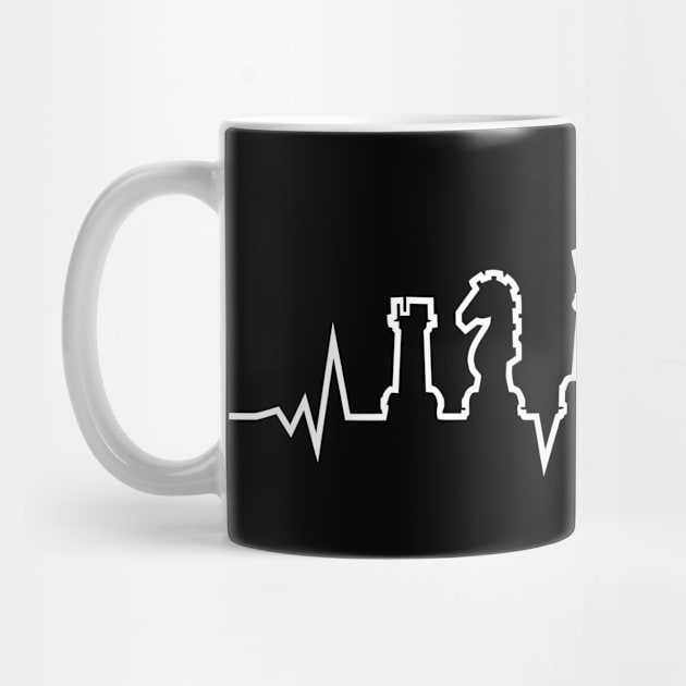 Chess Heartbeat Gift for Chess Lovers and Chess Club Fans by camelliabrioni